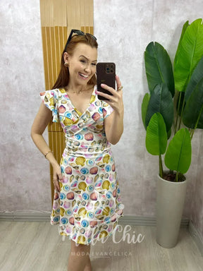 Conjunto Maiô e Short Saia – Modelo Edite Branco